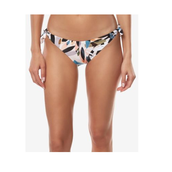 O'Neill Womens Juniors Pink Nora Printed Side Tie Bikini Bottoms Swim M Tropical - Picture 1 of 6
